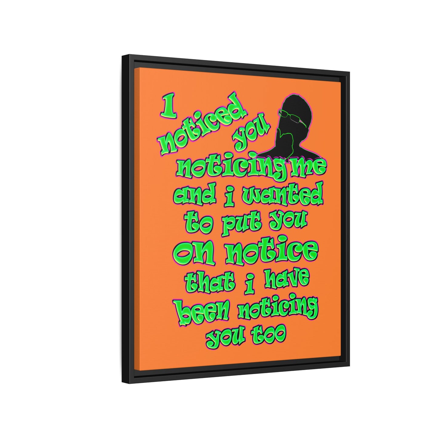 noticed you noticing - framed canvas art (crusta)