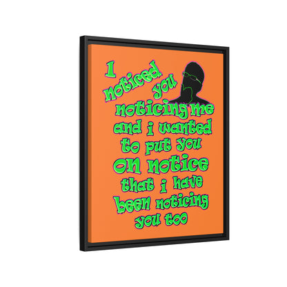 noticed you noticing - framed canvas art (crusta)