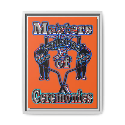 em cee squared - framed canvas art (orange)