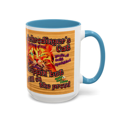 schrodinger's cat - Accent Mug (butterscotch wood finish)