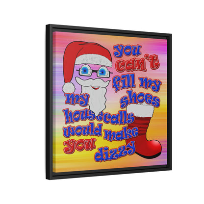 santa's shoes - framed canvas art (color blur)