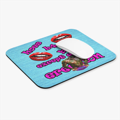 hoes b4 bros - Mouse Pad (Rectangle) (faded blue)