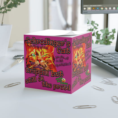 schrodinger's cat - note cube (pink)