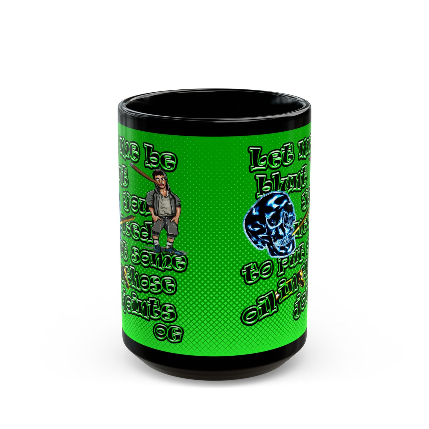 og - Black Mug (logo green)