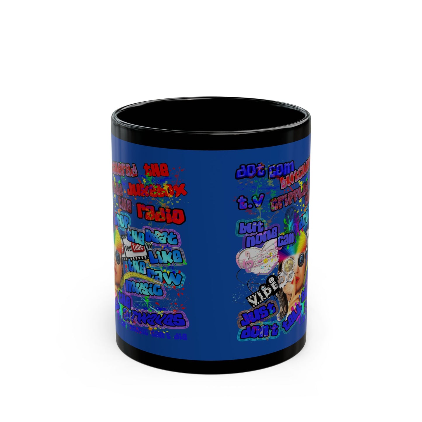 drop the beat - Black Mug (dark blue)