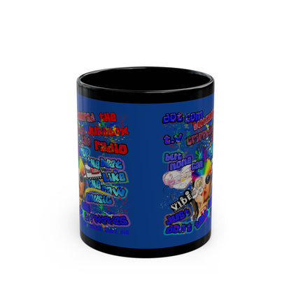 drop the beat - Black Mug (dark blue)
