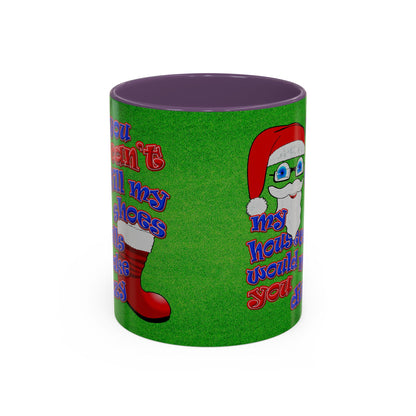santa's shoes - Accent Mug (green turf)