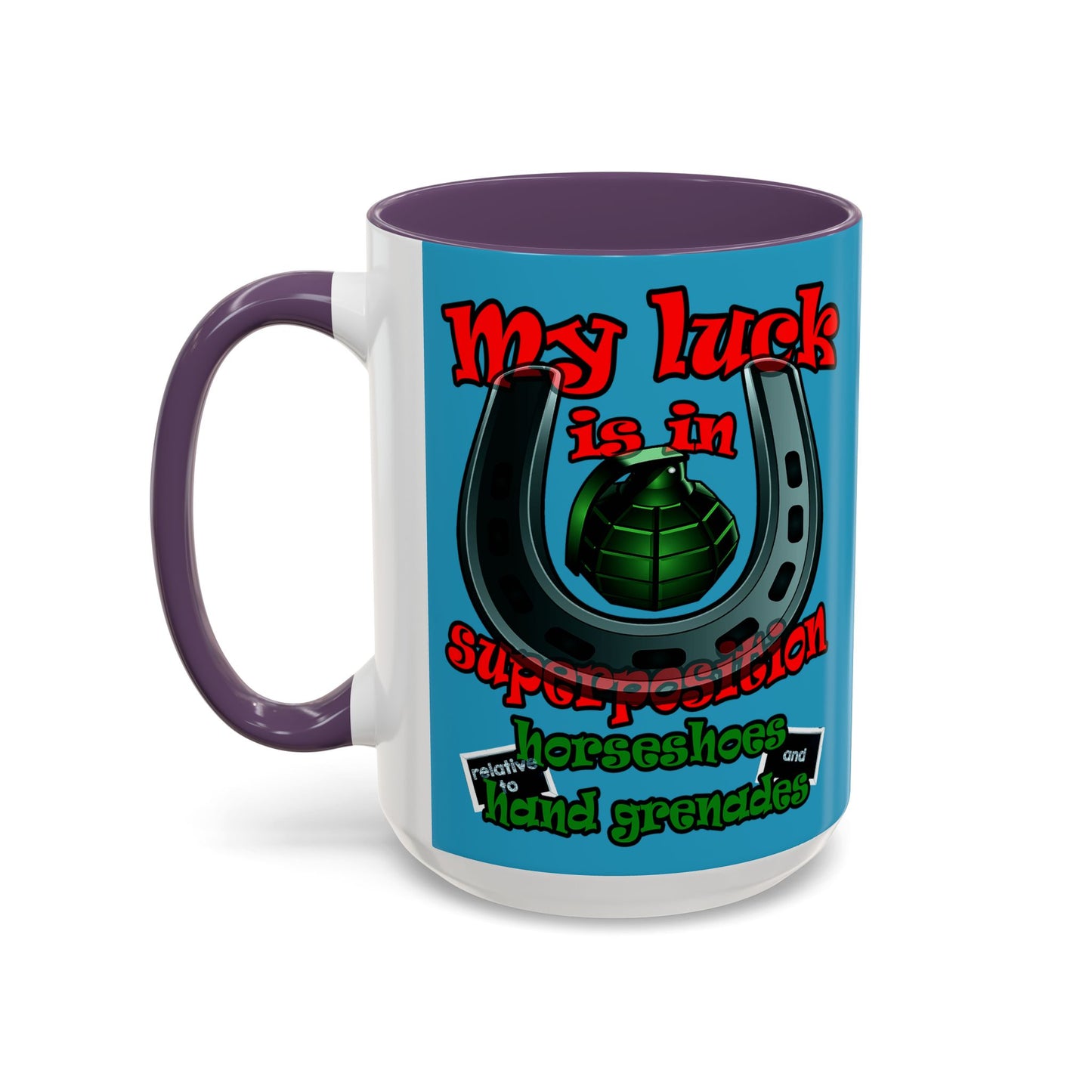 my luck - Accent Mug (turquoise)