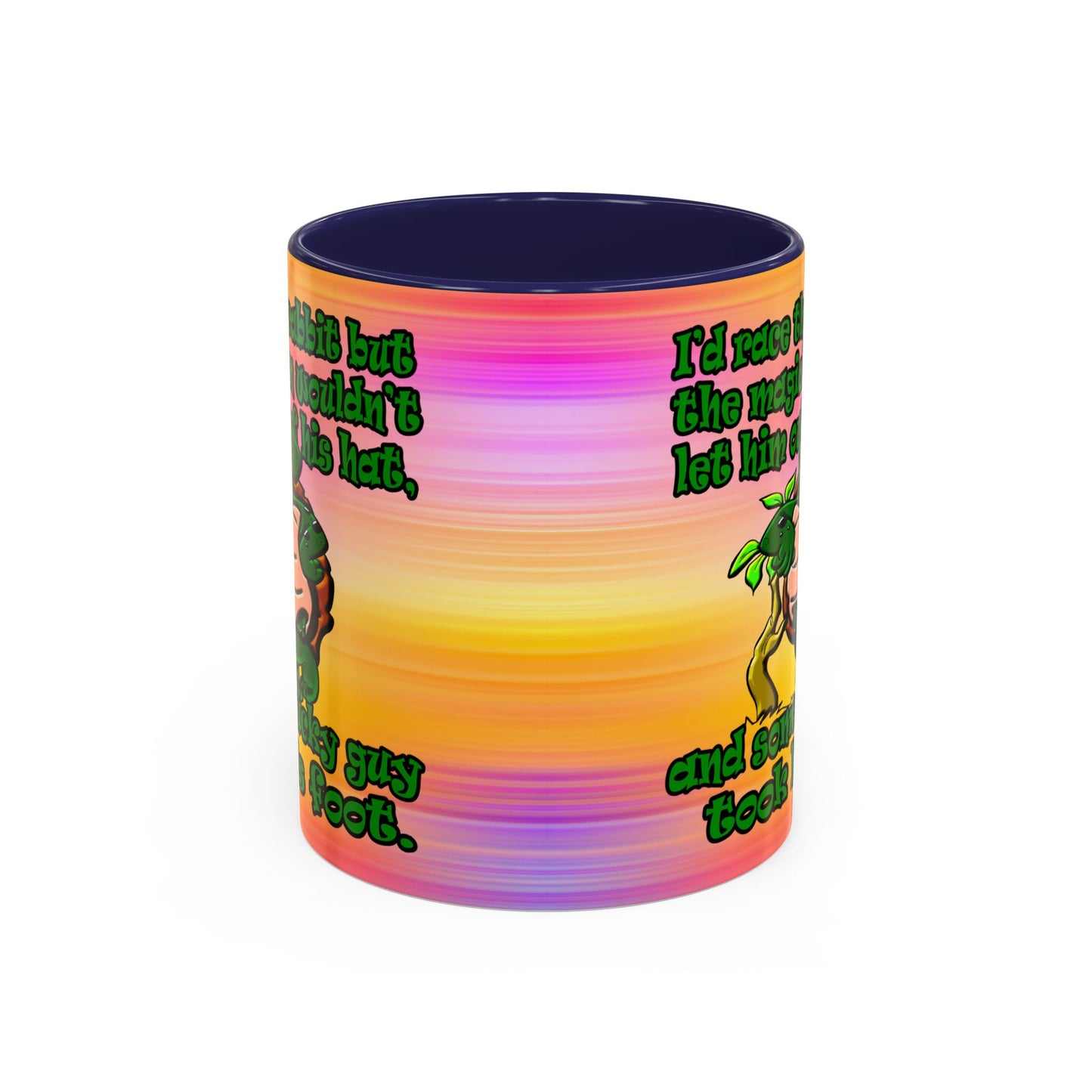 turtle race - Accent Mug (color blur)