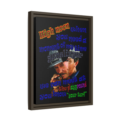 high noon - framed canvas art (black)