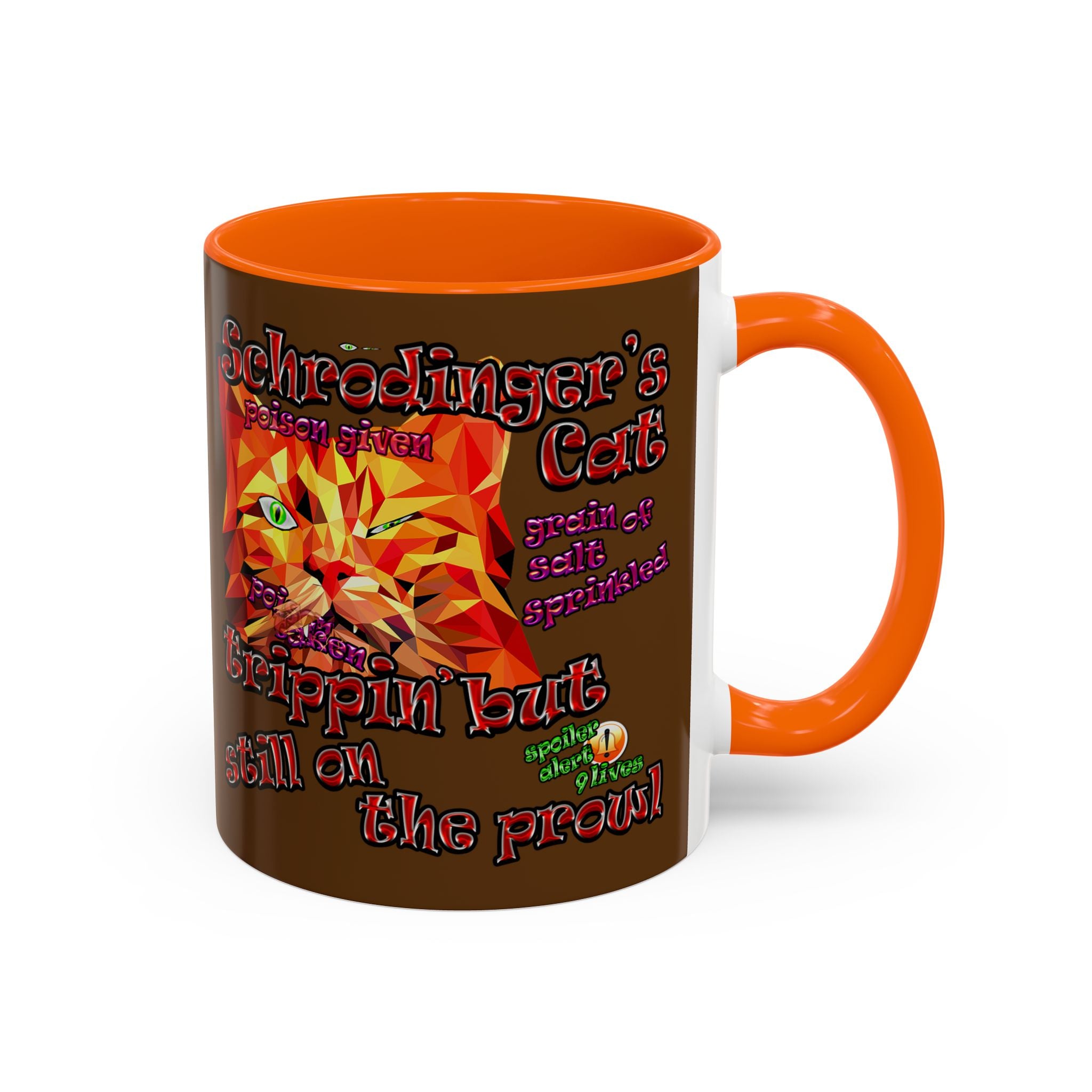 schrodinger's cat - Accent Mug (brown)