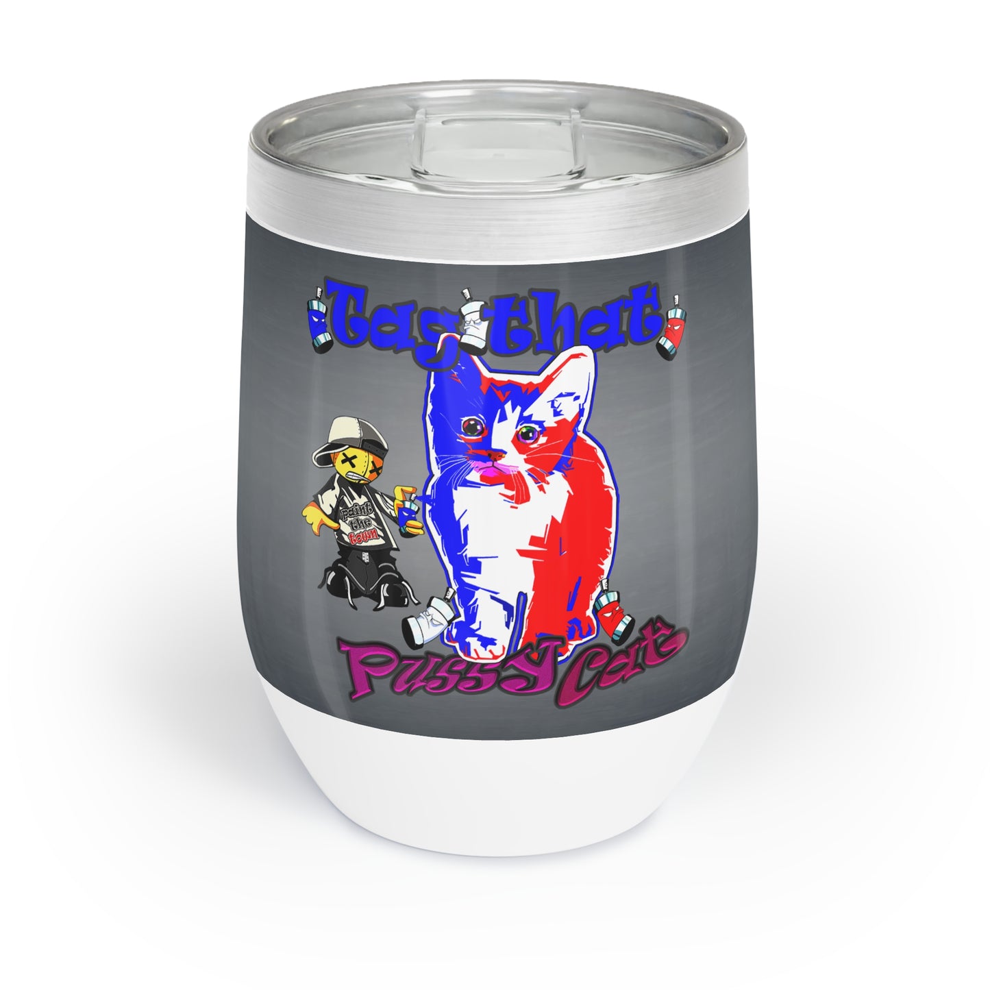 tag that - Chill Wine Tumbler (grey-light grey)