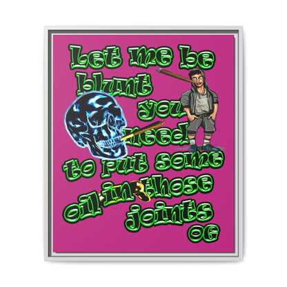 og - framed canvas art (pink)