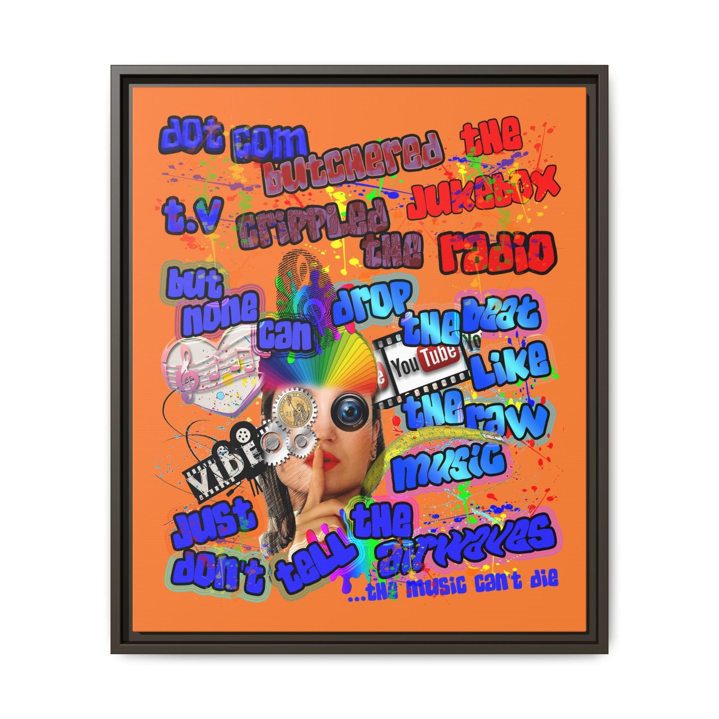 drop the beat - framed canvas art (crusta)