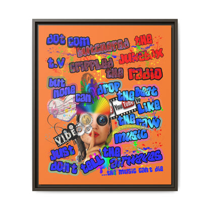 drop the beat - framed canvas art (crusta)