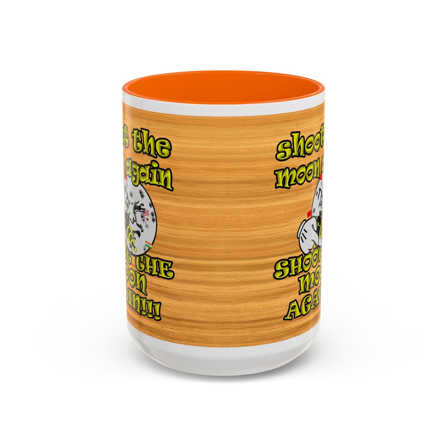 shoot the moon again - Accent Mug (butterscotch wood finish)
