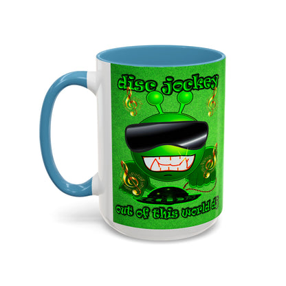 disc jockey - Accent Mug (green turf)