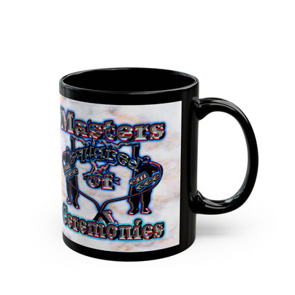 em cee squared - Black Mug (white marble)
