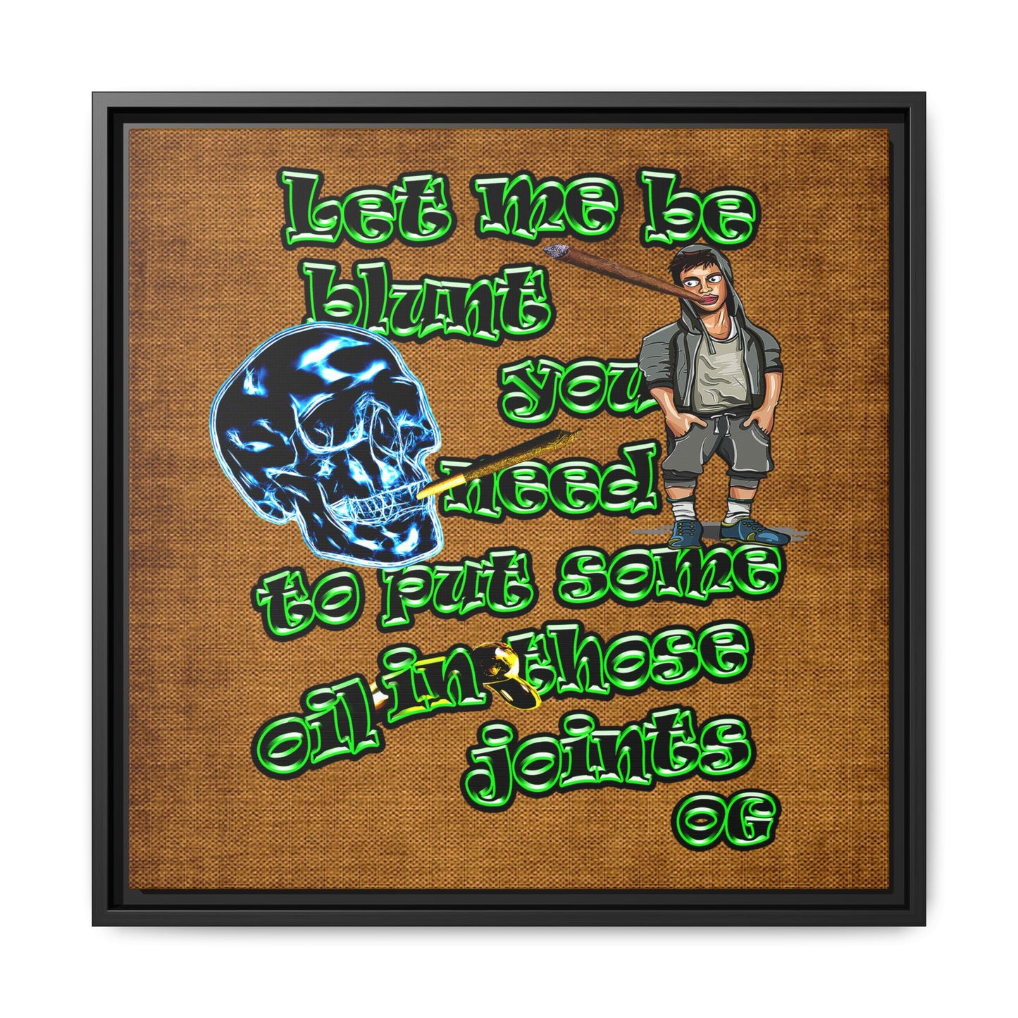 og - framed canvas art (brown papyrus)