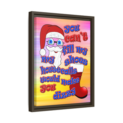 santa's shoes - framed canvas art (color blur)