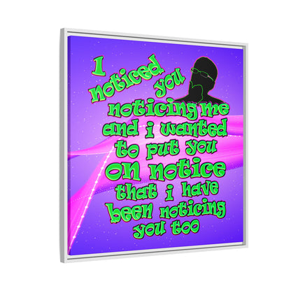 noticed you noticing - framed canvas art (purple-pink wave)