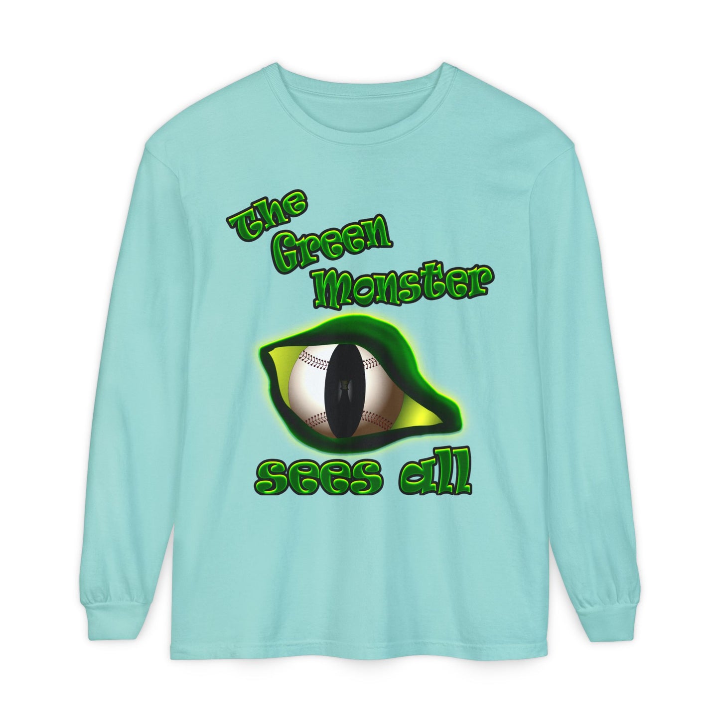 green monster - Unisex Garment-dyed Long Sleeve T-Shirt