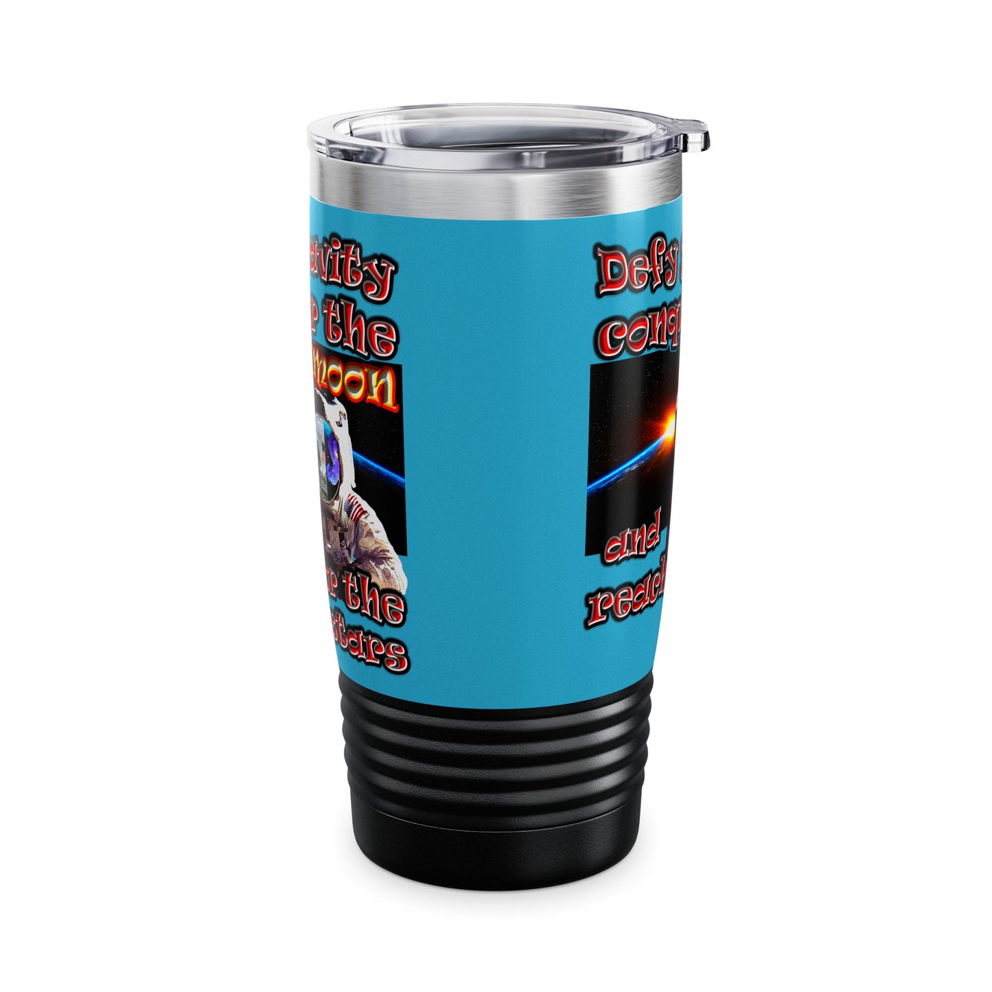 defy conquer reach - Ringneck Tumbler, 20oz (turquoise)