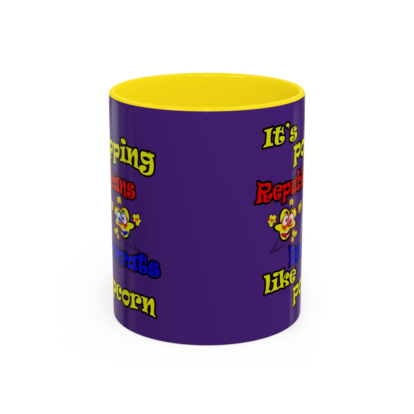 popping like popcorn - Accent Mug (purple)