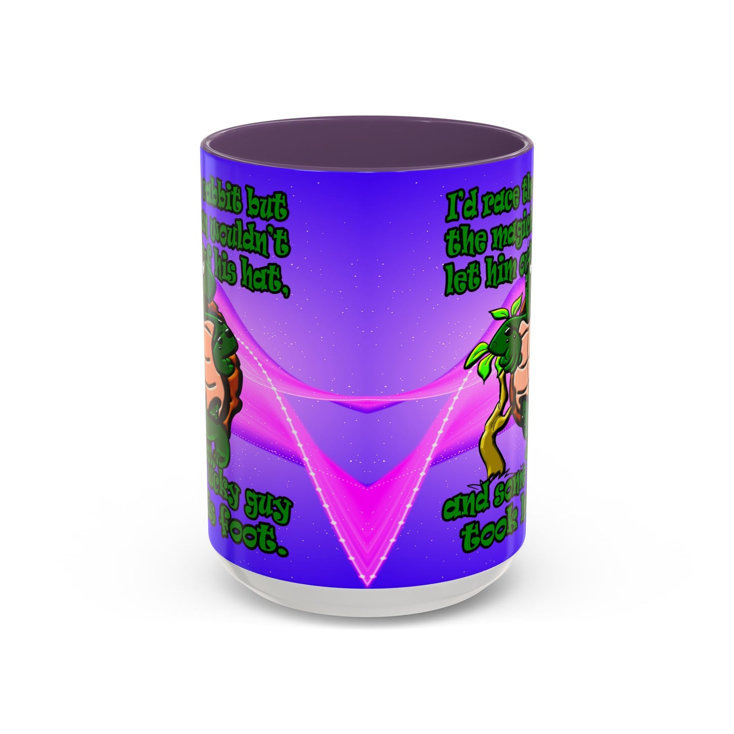 turtle race - Accent Mug (purple-pink wave)