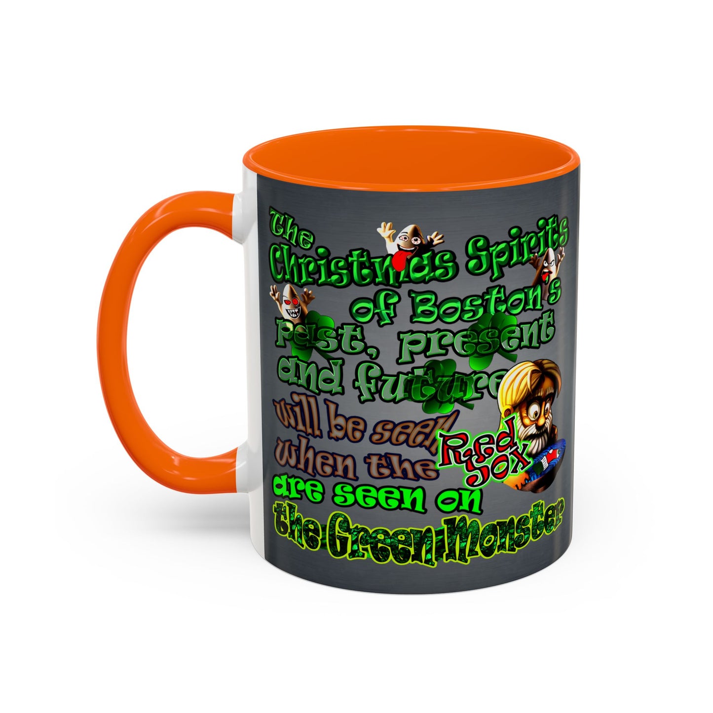 christmas spirits of boston - Accent Mug (grey-light grey)