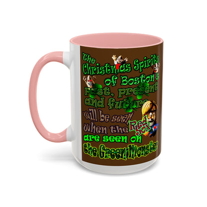 christmas spirits of boston - Accent Mug (brown)