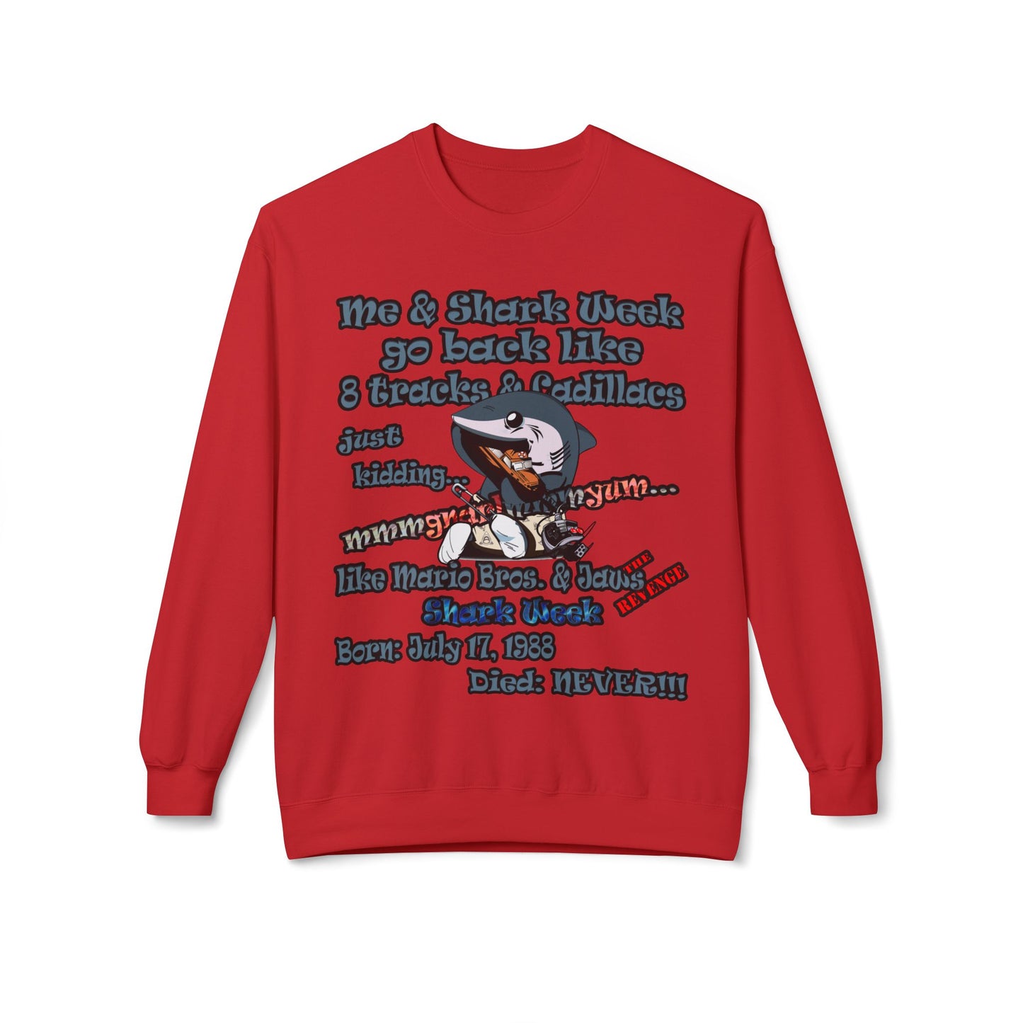 shark week - Unisex Midweight Softstyle Fleece Crewneck Sweatshirt