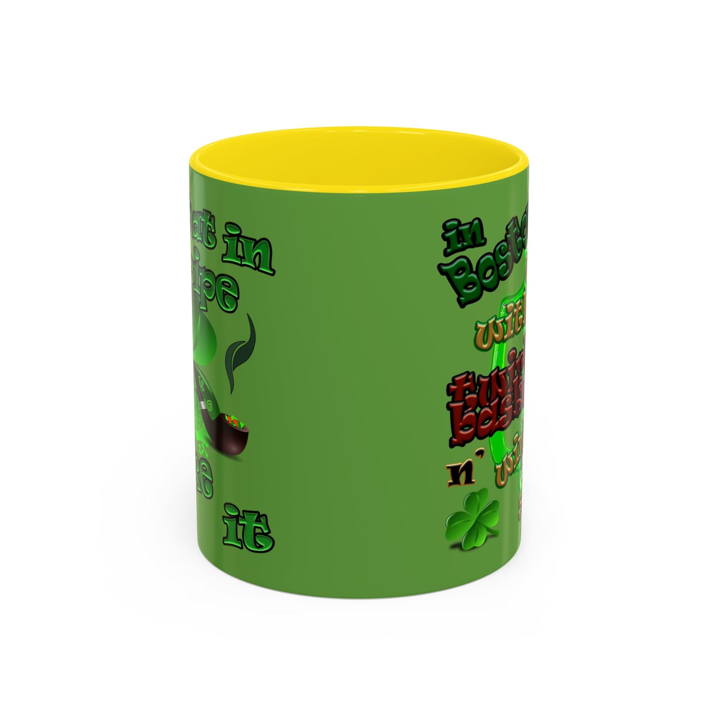 celtics logo - Accent Mug (green)