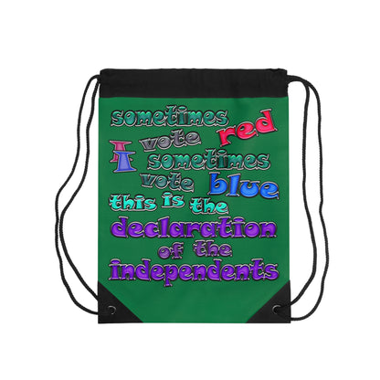declaration of the independents - Drawstring Bag (dark green)
