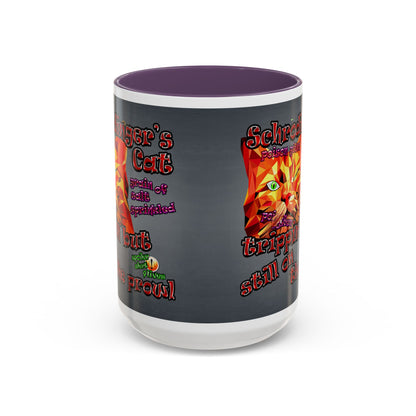 schrodinger's cat - Accent Mug (grey-light grey)
