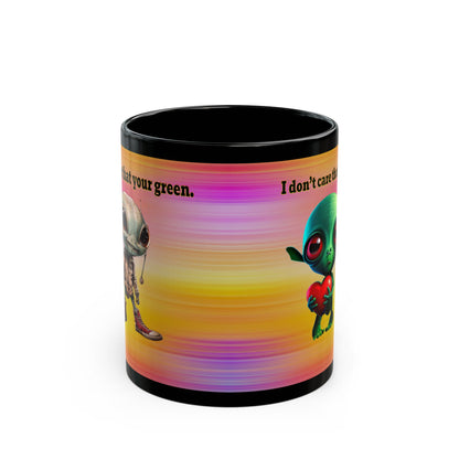 I don't care that your grey - Black Mug (color blur)