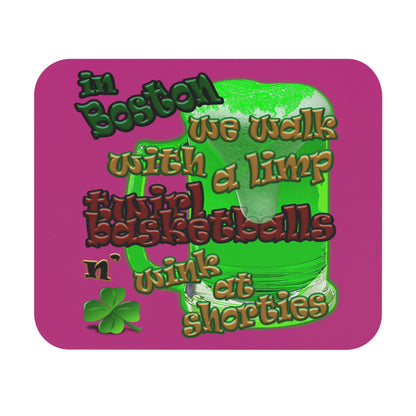 celtics logo - Mouse Pad (Rectangle) (pink)
