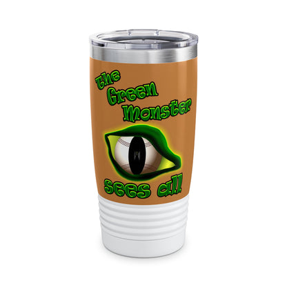 green monster - Ringneck Tumbler, 20oz (light brown)
