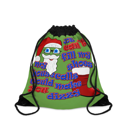 santa's shoes - Drawstring Bag (green)