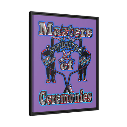 em cee squared - framed canvas art (light purple)