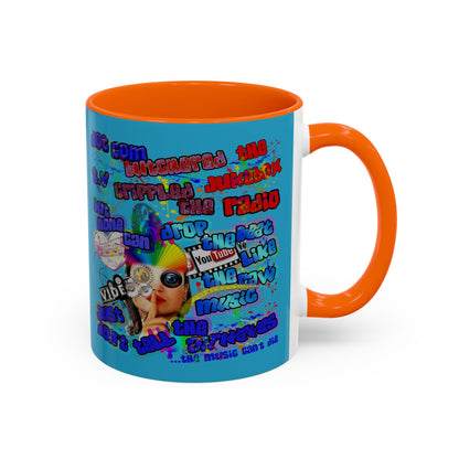 drop the beat - Accent Mug (turquoise)