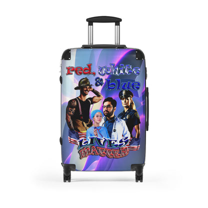 rw&b lives matter - Suitcase (grey-pink wave)