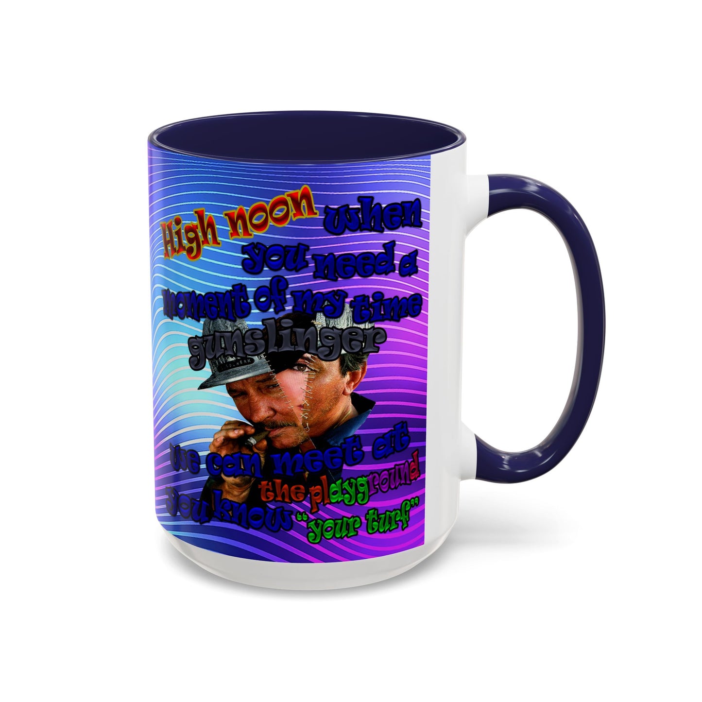 high noon - Accent Mug (purple wave)