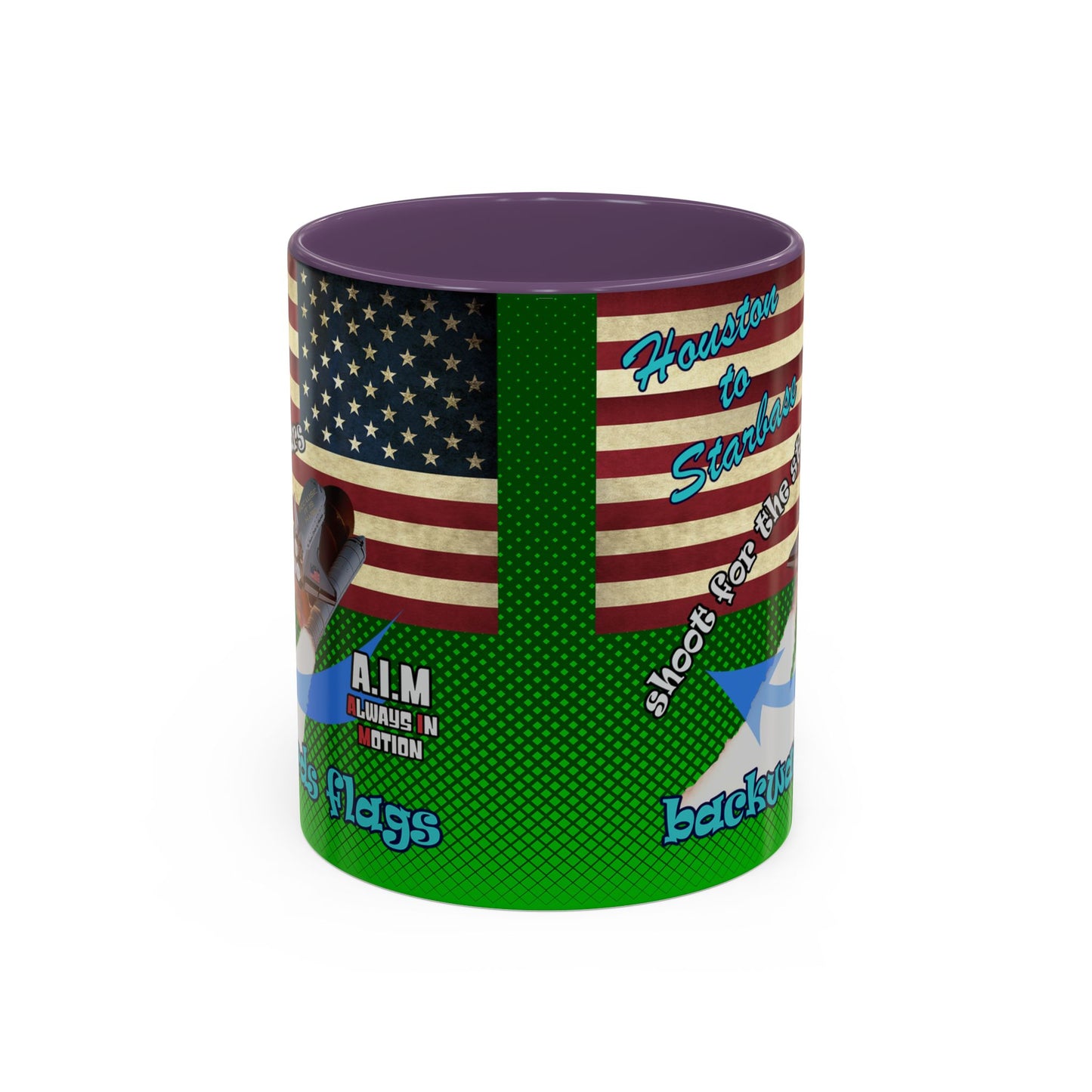shoot for the stars - Accent Mug (logo green)