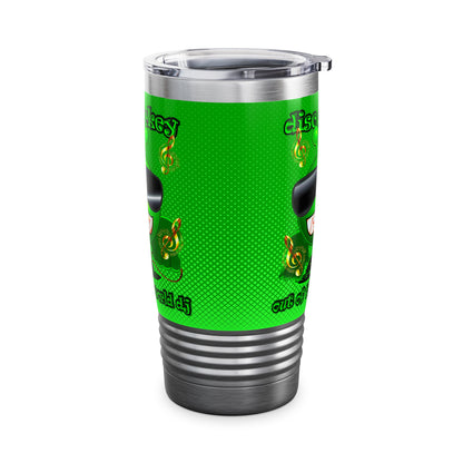 disc jockey - Ringneck Tumbler, 20oz (logo green)