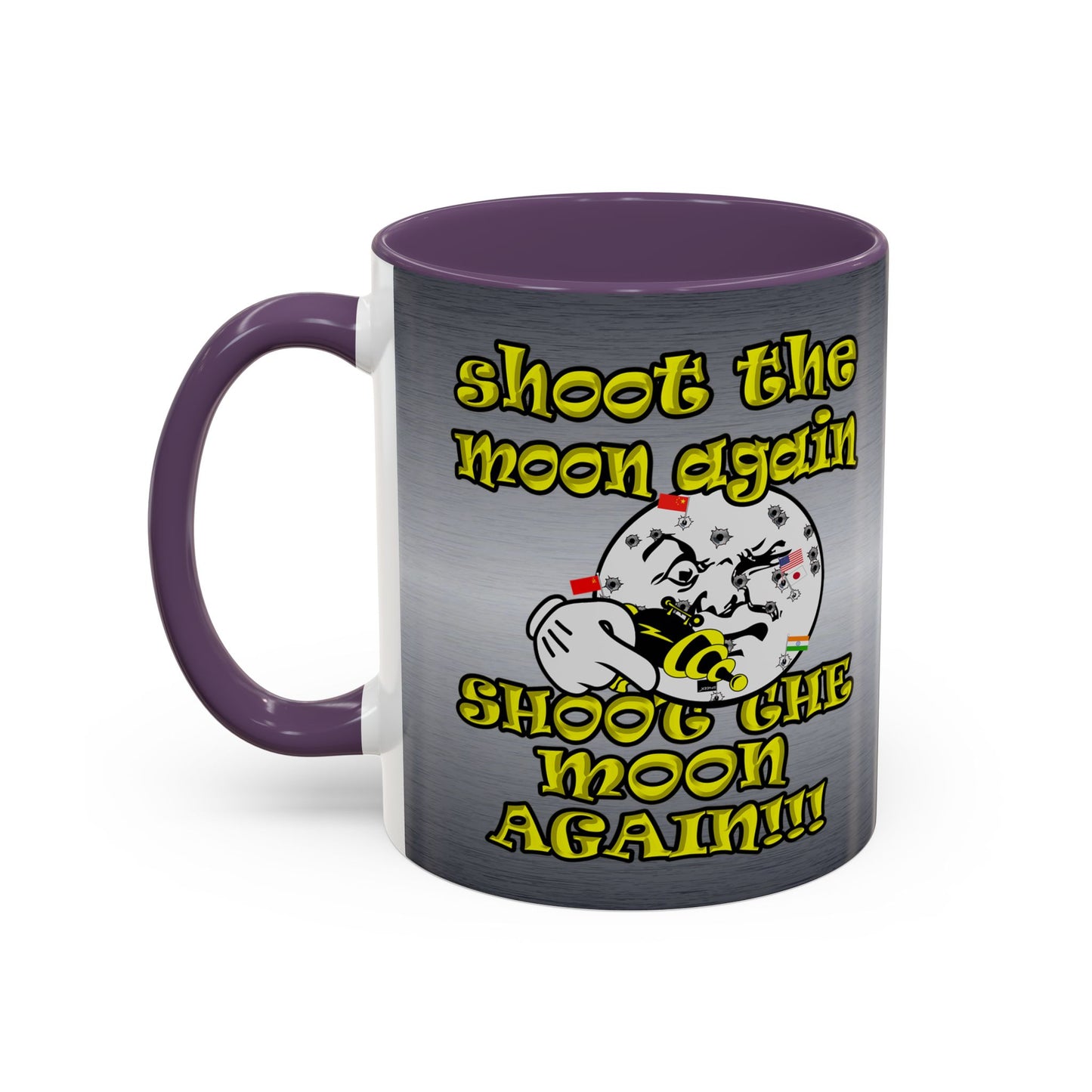 shoot the moon again - Accent Mug (brushed nickel)