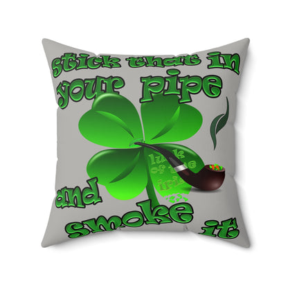 celtics logo - Faux Suede Square Pillow - (light grey)