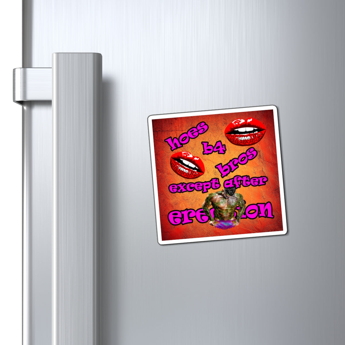 hoes b4 bros - Magnets - (burnt orange)