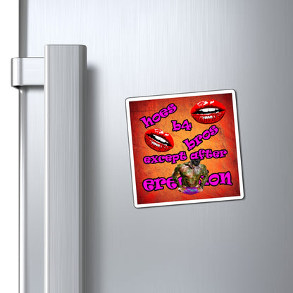 hoes b4 bros - Magnets - (burnt orange)