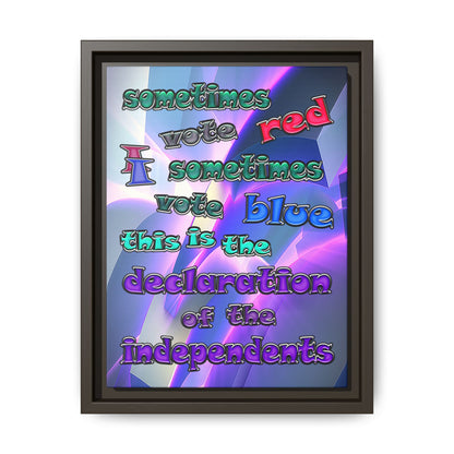 declaration of the independents - framed canvas art (grey-pink wave)
